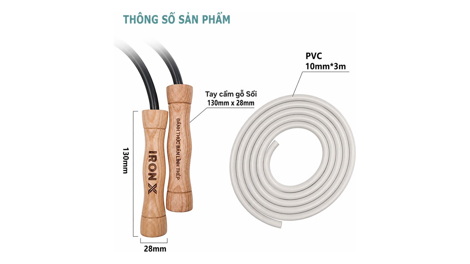 Thông số cấu tạo dây nhảy IRON X